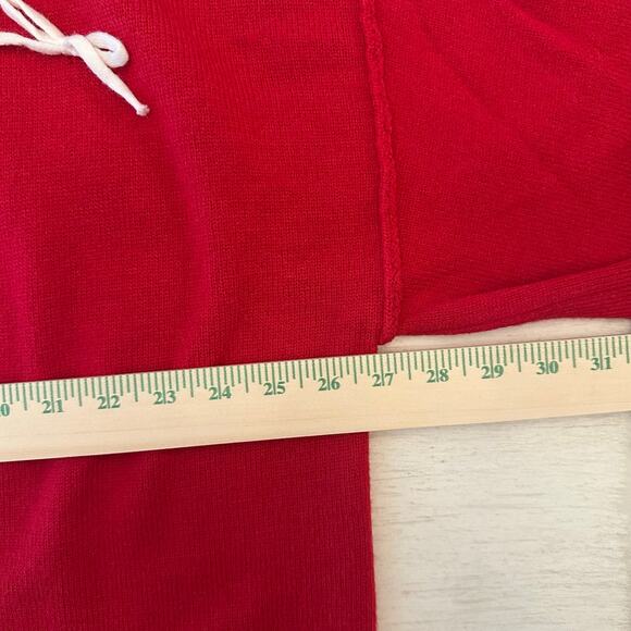 Annie Wear Women's Red Holly Jolly Bow Open Sweater XL NWT - Picture 9 of 10